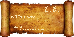 Böm Barna névjegykártya